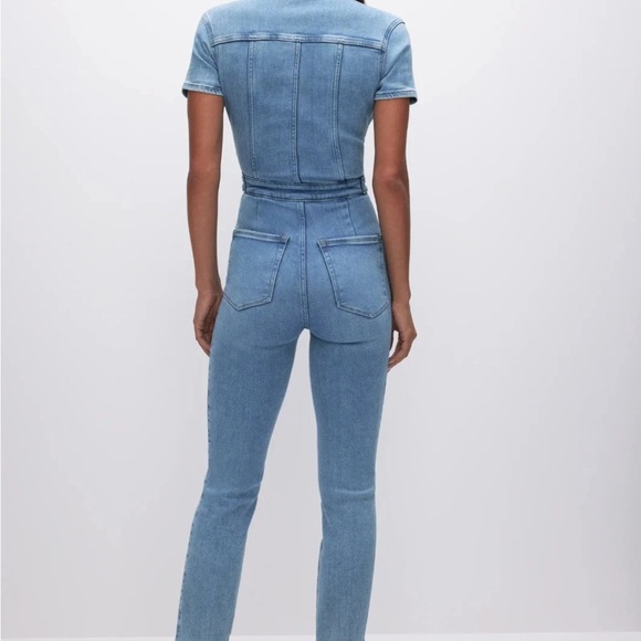 Good American Denim Jean jumpsuit size small nwt​ - Picture 3 of 10